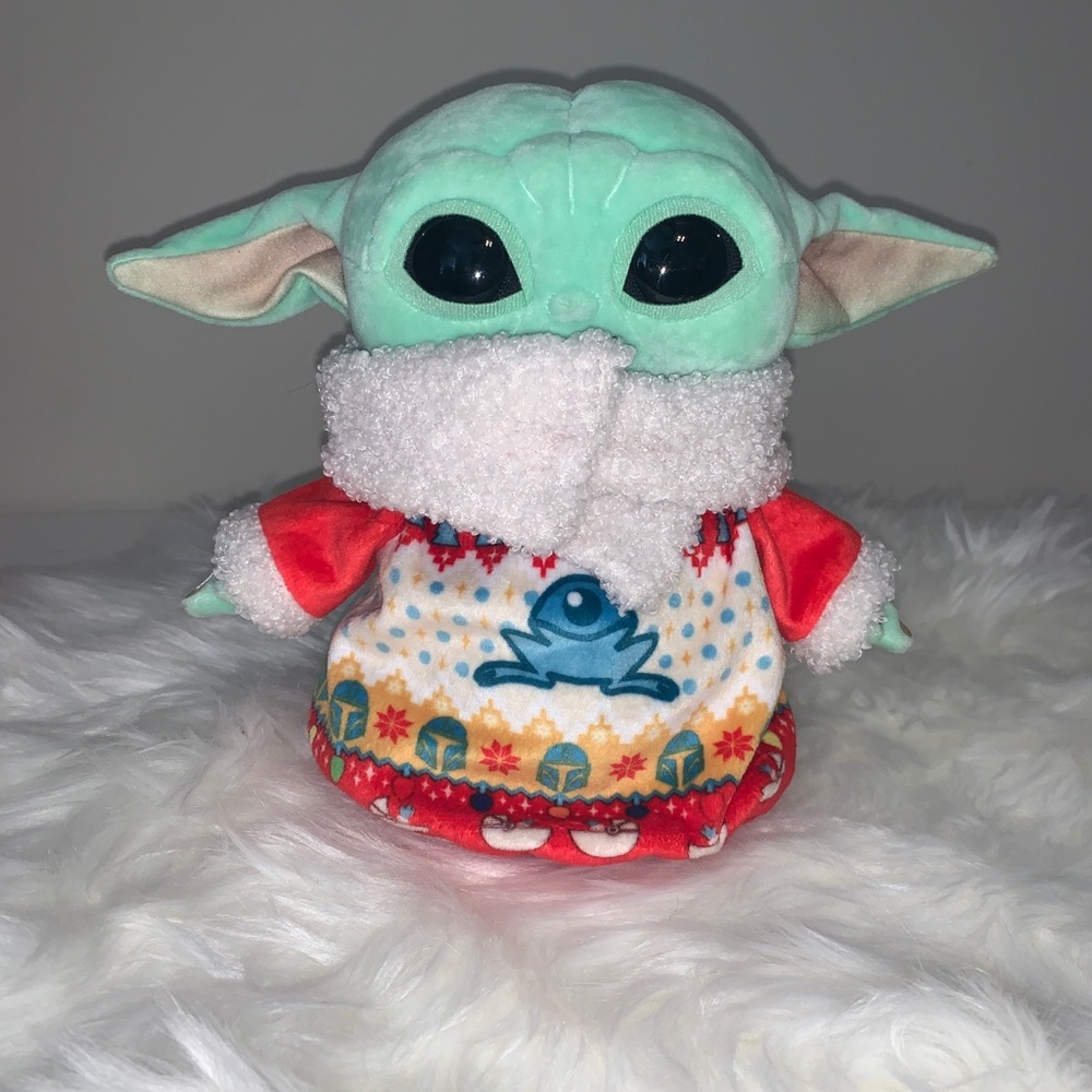 Star Wars Mandalorian Grogu The Child 8" Plush Winter Holiday Mattel Baby Yoda